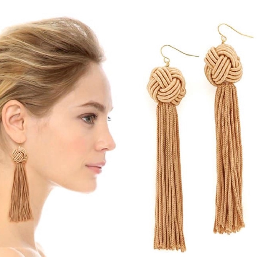 Vanessa Mooney Knotted Tassel Earrings